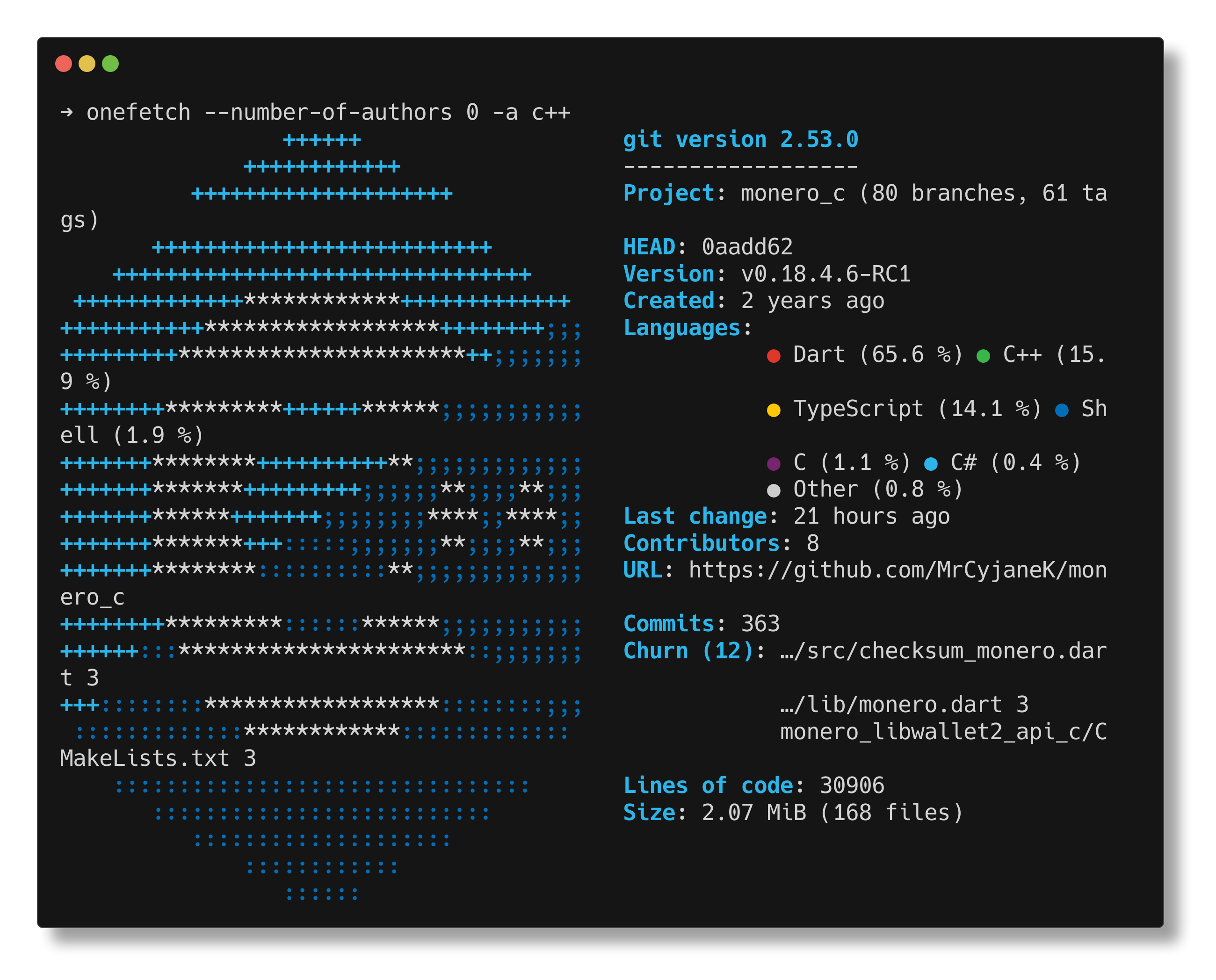 monero_c onefetch monero_c onefetch
